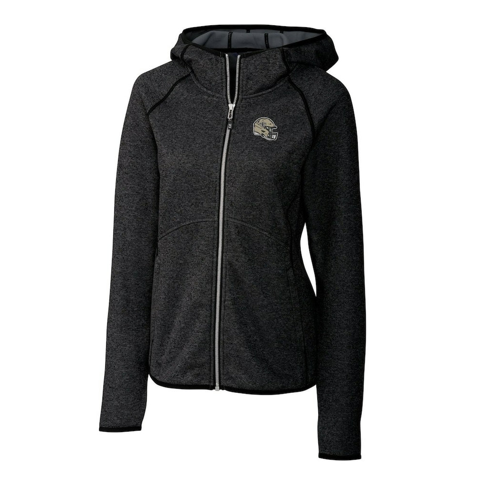 Cutter & Buck Women's Helmet Logo Mainsail Sweater-Knit Full-Zip Hoodie - New Orleans Saints Hoodies