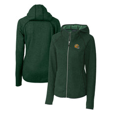 Cutter & Buck Women's Helmet Logo Mainsail Sweater-Knit Full-Zip Hoodie - Green Bay Packers Hoodies