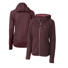 Cutter & Buck Women's Helmet Logo Mainsail Sweater-Knit Full-Zip Hoodie - Washington Commanders Hoodies