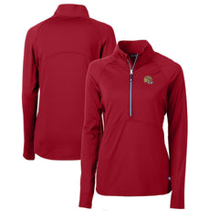 Cutter & Buck Women's Helmet Logo Adapt Eco Knit Stretch Recycled Half-Zip Pullover Top - San Francisco 49ers Pullover