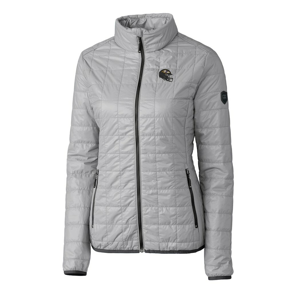 Cutter & Buck Women's Helmet Logo Rainier PrimaLoft Eco Insulated Full-Zip Puffer Jacket - Baltimore Ravens Jackets