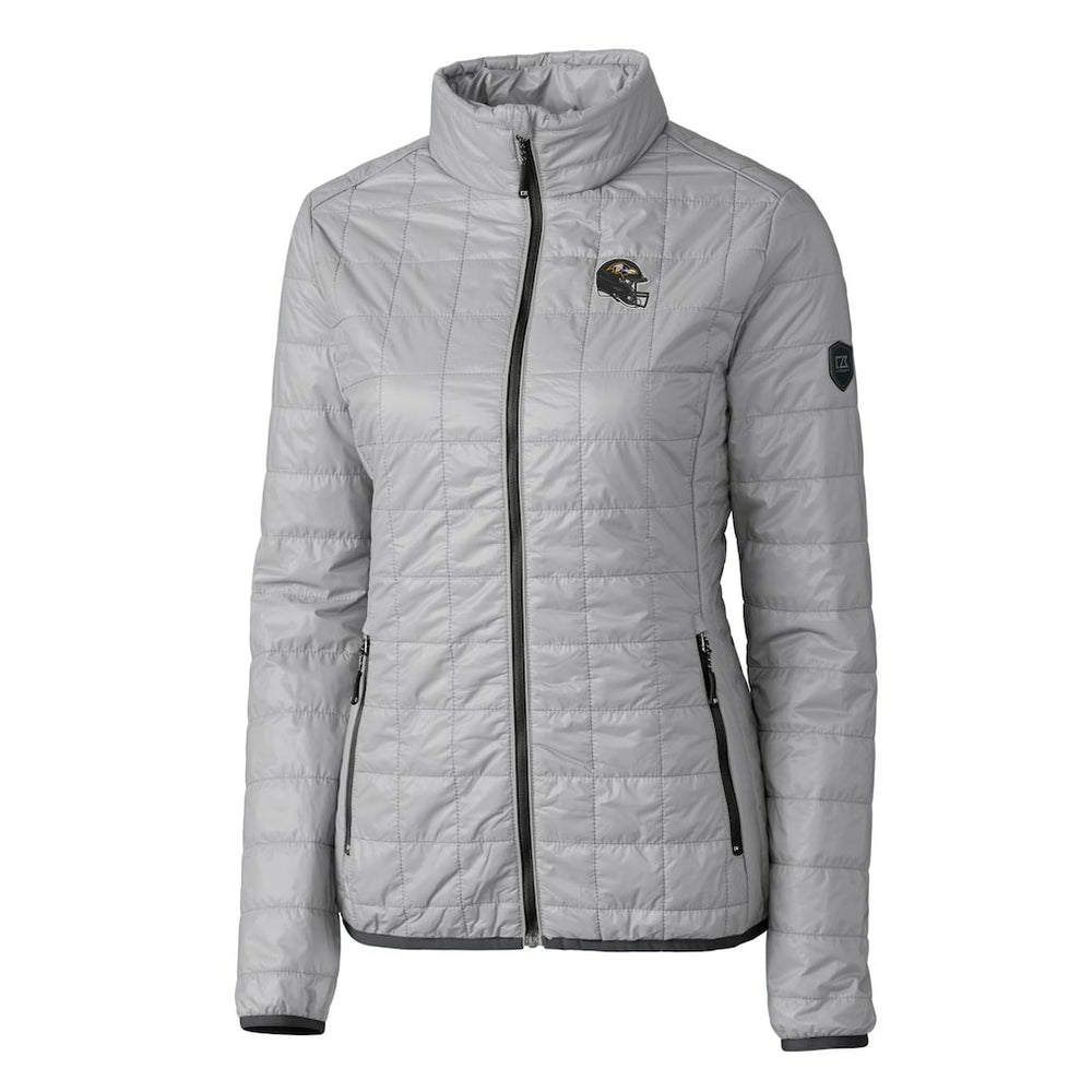 Cutter & Buck Women's Helmet Logo Rainier PrimaLoft Eco Insulated Full-Zip Puffer Jacket - Baltimore Ravens Jackets