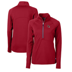 Cutter & Buck Women's Helmet Logo Adapt Eco Knit Stretch Recycled Half-Zip Pullover Top - Kansas City Chiefs Pullover