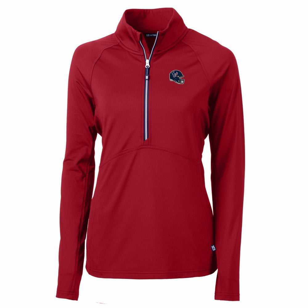 Cutter & Buck Women's Helmet Logo Adapt Eco Knit Stretch Recycled Half-Zip Pullover Top - Houston Texans Pullover