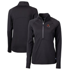 Cutter & Buck Women's Helmet Logo Adapt Eco Knit Stretch Recycled Half-Zip Pullover Top - Washington Commanders Pullover