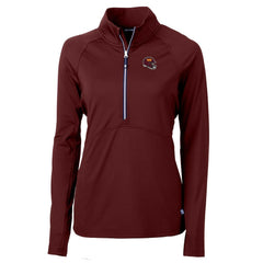 Cutter & Buck Women's Helmet Logo Adapt Eco Knit Stretch Recycled Half-Zip Pullover Top - Washington Commanders Pullover