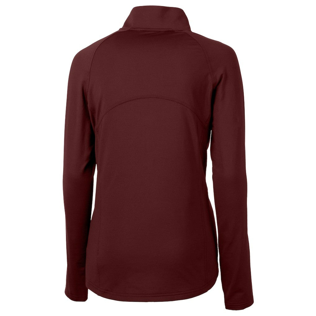 Cutter & Buck Women's Helmet Logo Adapt Eco Knit Stretch Recycled Half-Zip Pullover Top - Washington Commanders Pullover