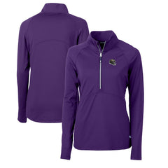 Cutter & Buck Women's Helmet Logo Adapt Eco Knit Stretch Recycled Half-Zip Pullover Top - Baltimore Ravens Pullover