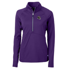 Cutter & Buck Women's Helmet Logo Adapt Eco Knit Stretch Recycled Half-Zip Pullover Top - Baltimore Ravens Pullover