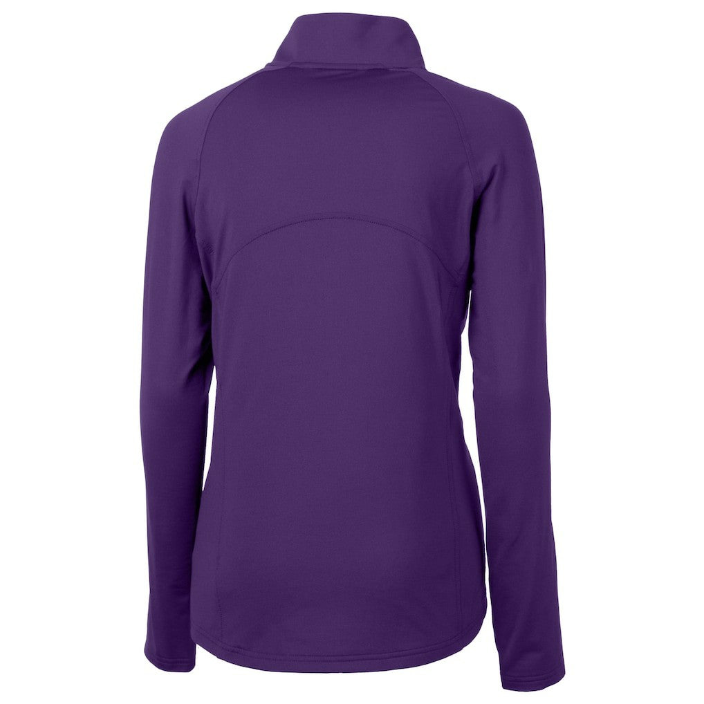Cutter & Buck Women's Helmet Logo Adapt Eco Knit Stretch Recycled Half-Zip Pullover Top - Baltimore Ravens Pullover