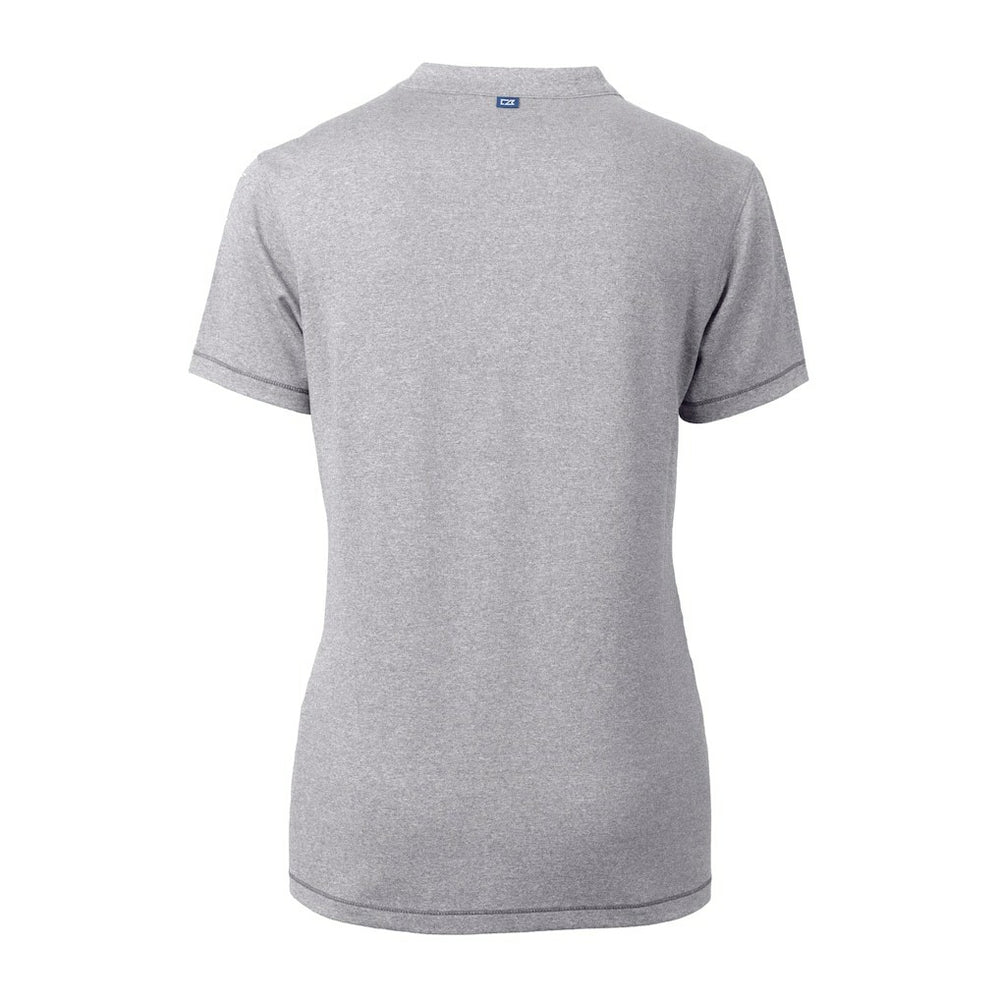 Cutter & Buck Women's Helmet Logo DryTec Forge Stretch V-Neck Blade Top - Pittsburgh Steelers Tops