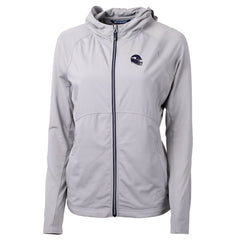 Cutter & Buck Women's Helmet Logo Adapt Eco Knit Hybrid Recycled Full-Zip Hoodie - Minnesota Vikings Hoodies