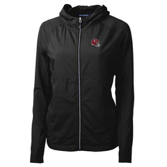 Cutter & Buck Women's Helmet Logo Adapt Eco Knit Hybrid Recycled Full-Zip Hoodie - Kansas City Chiefs Hoodies