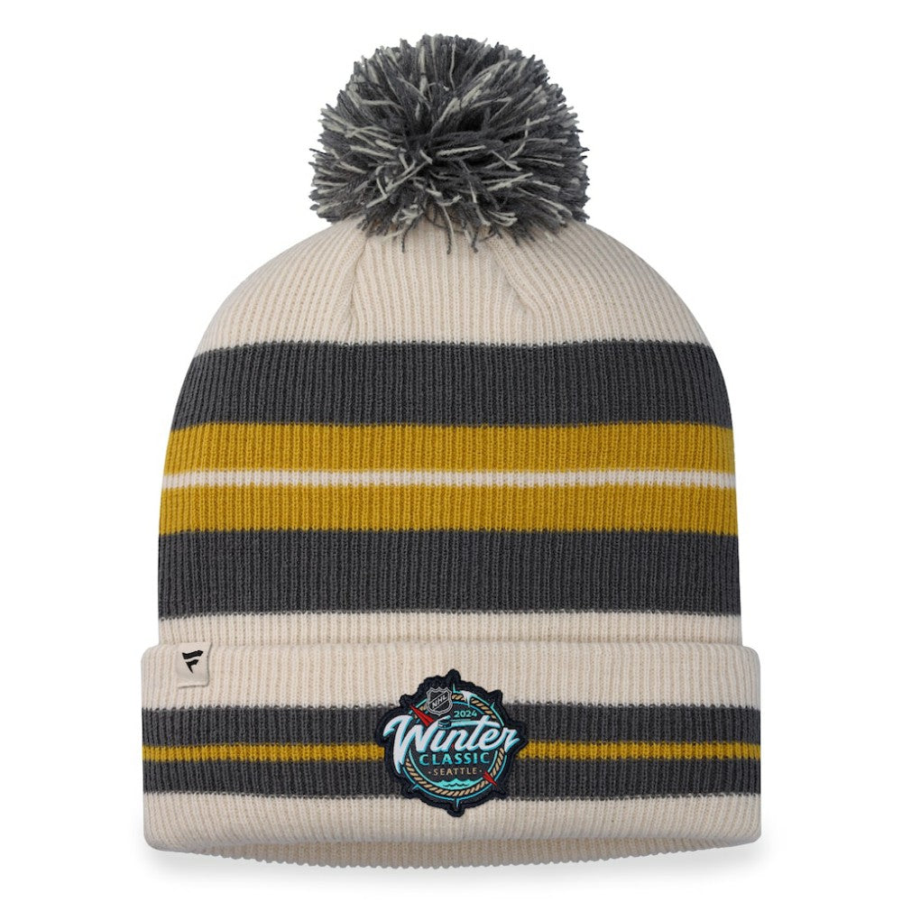 NHL Vegas Golden Knights Fanatics 2024 NHL Winter Classic Cuffed Knit Hat with Pom