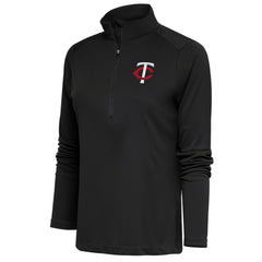 Gray Minnesota Twins Antigua Women's Tribute Half-Zip Pullover Top
