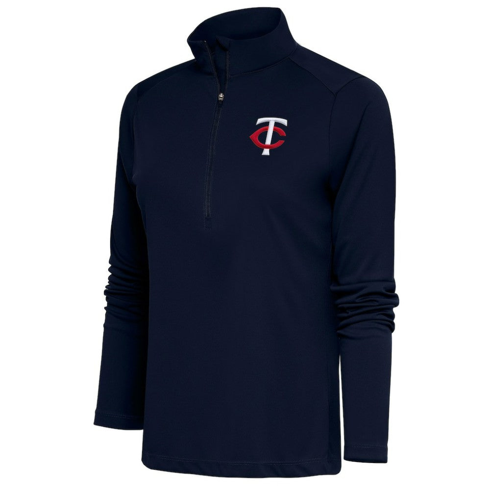 Navy Minnesota Twins Antigua Women's Tribute Half-Zip Pullover Top