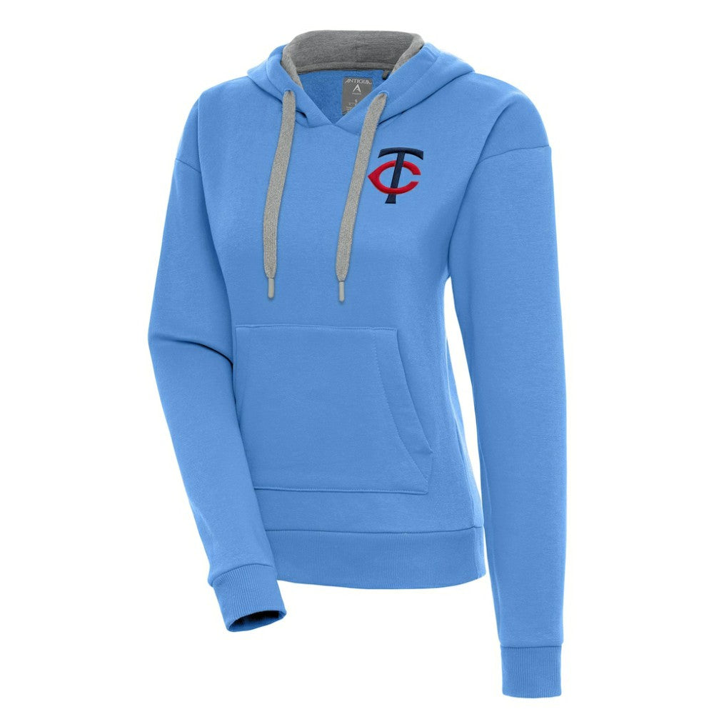 Light Blue Minnesota Twins Antigua Women's Victory Pullover Hoodie
