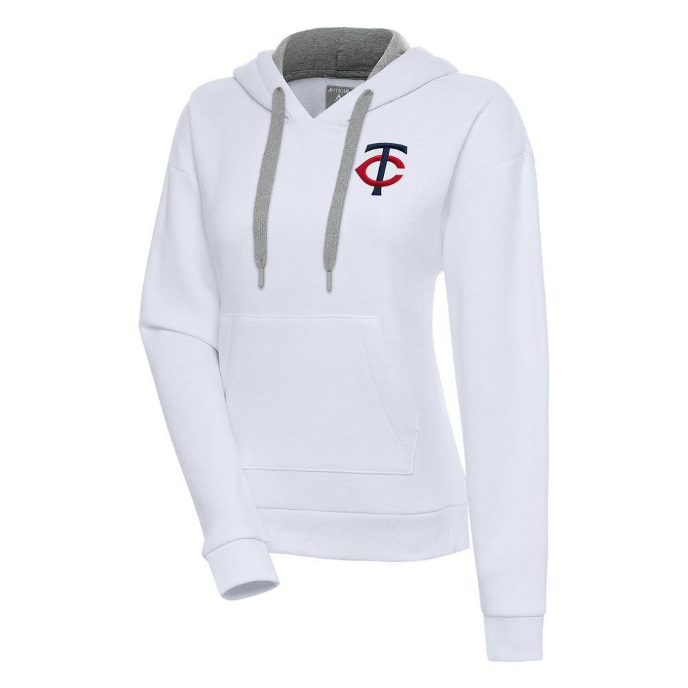 White Minnesota Twins Antigua Women's Victory Pullover Hoodie