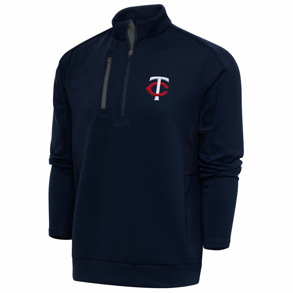 Navy Minnesota Twins Antigua Generation Quarter-Zip Pullover Top