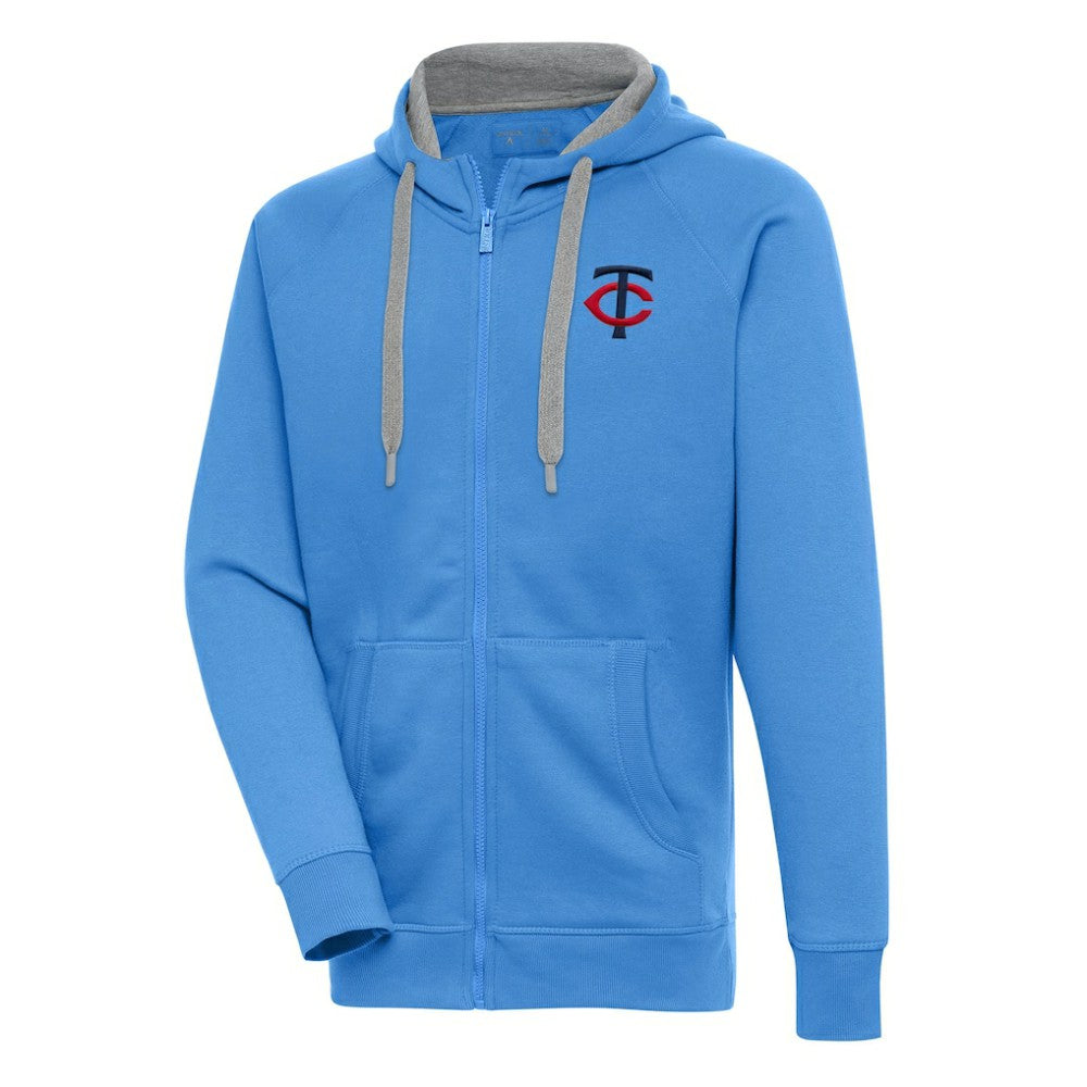 Light Blue Minnesota Twins Antigua Victory Full-Zip Hoodie