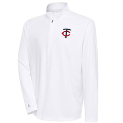 White Minnesota Twins Antigua Tribute Quarter-Zip Pullover Top