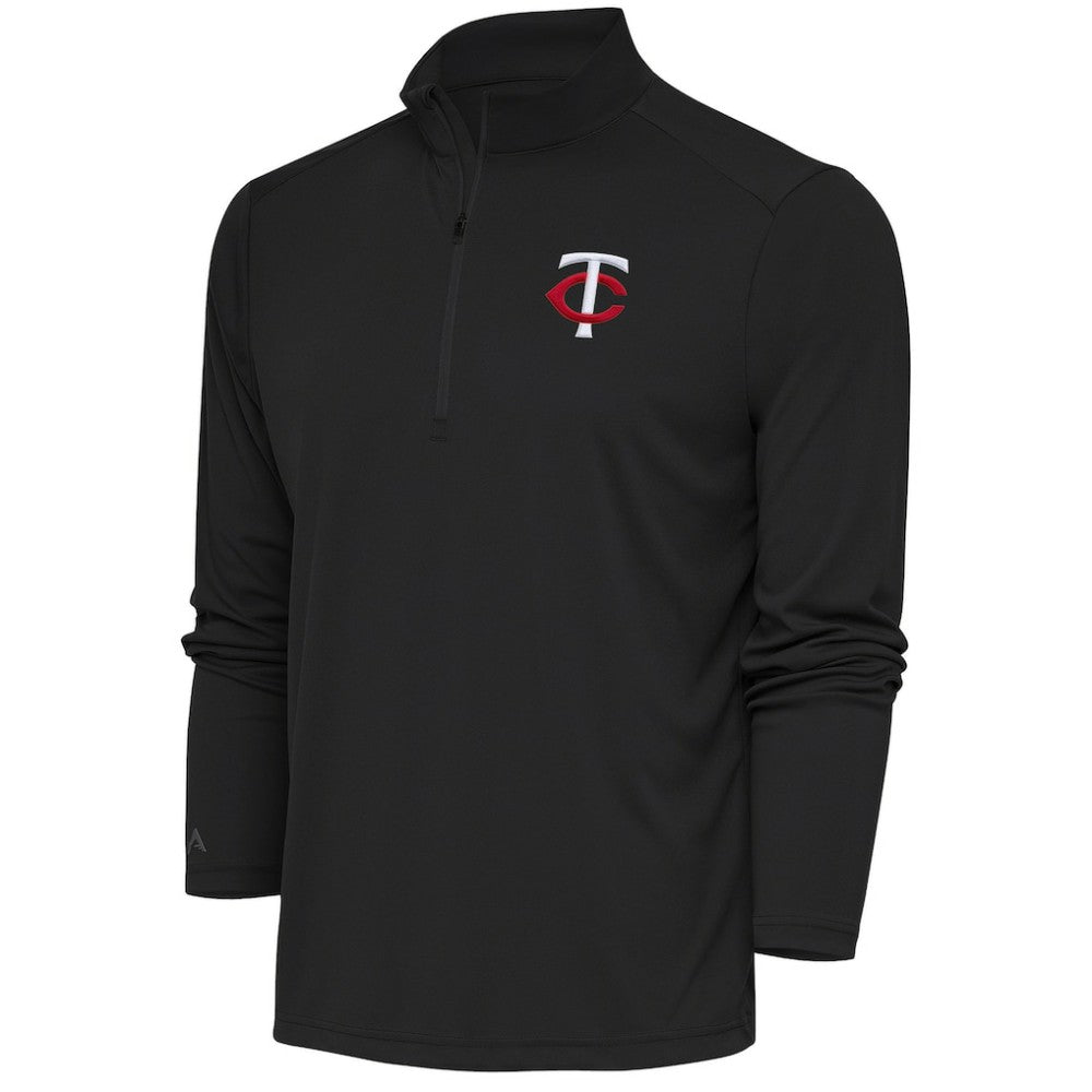 Gray Minnesota Twins Antigua Tribute Quarter-Zip Pullover Top
