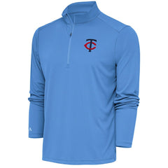 Light Blue Minnesota Twins Antigua Tribute Quarter-Zip Pullover Top