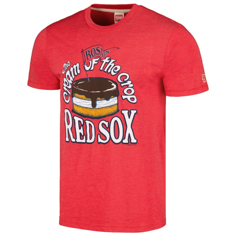 Red Boston Red Sox Homage Cream of the Crop Hyper Local Tri-Blend T-Shirt
