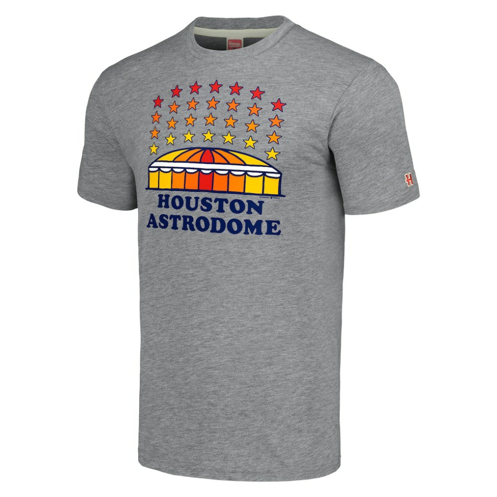 Gray Houston Astros Homage Astrodome Stars Hyper Local Tri-Blend T-Shirt