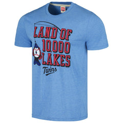 Light Blue Minnesota Twins Homage Land of 10,000 Lakes Hyper Local Tri-Blend T-Shirt