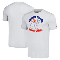 Gray Atlanta Braves Homage Doodle Collection Young Guns Tri-Blend T-Shirt