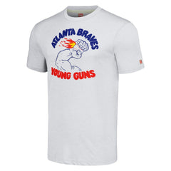 Gray Atlanta Braves Homage Doodle Collection Young Guns Tri-Blend T-Shirt