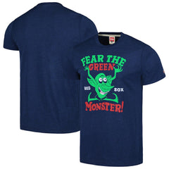 Navy Boston Red Sox Homage Doodle Collection The Green Monster Tri-Blend T-Shirt