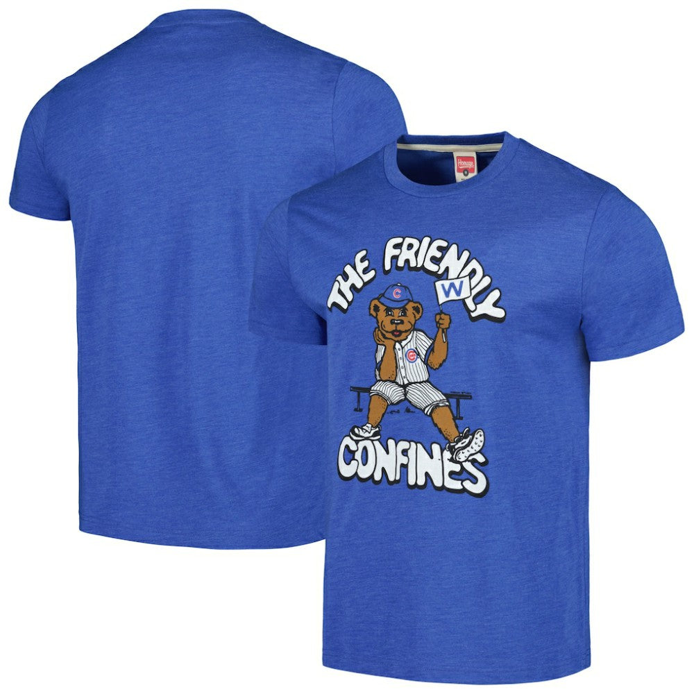 Royal Chicago Cubs Homage Doodle Collection The Friendly Confines Tri-Blend T-Shirt