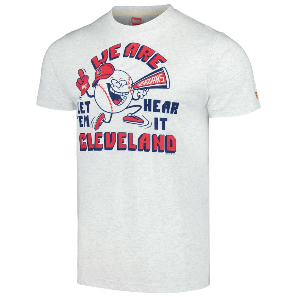 Gray Cleveland Guardians Homage Doodle Collection We Are Cleveland Tri-Blend T-Shirt