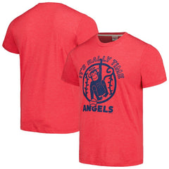 Red Los Angeles Angels Homage Doodle Collection It's Rally Time Tri-Blend T-Shirt