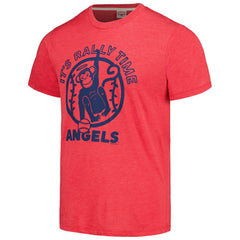 Red Los Angeles Angels Homage Doodle Collection It's Rally Time Tri-Blend T-Shirt