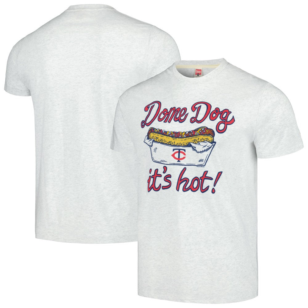 Gray Minnesota Twins Homage Doodle Collection Dome Dog Tri-Blend T-Shirt