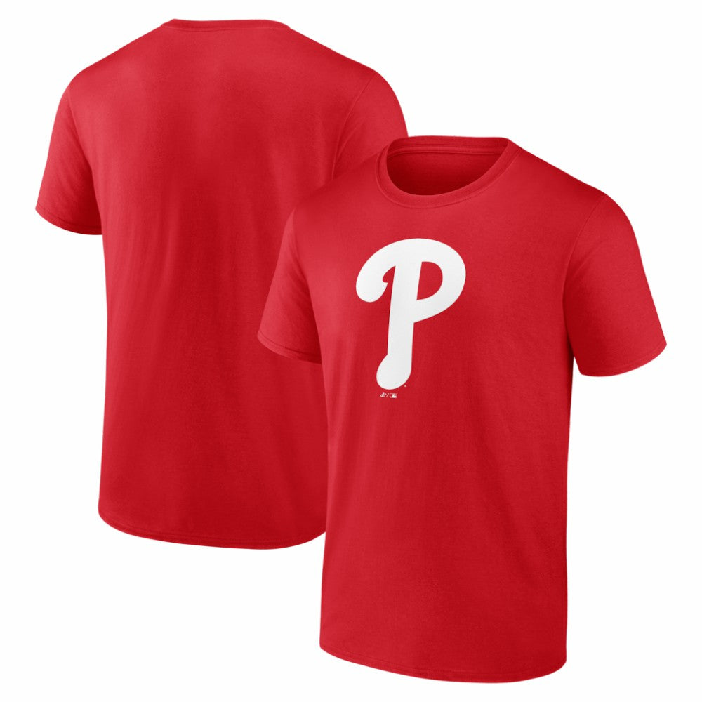 Red Philadelphia Phillies Logo Athletic Official Logo T-Shirt