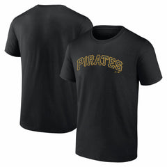 Black Pittsburgh Pirates Logo Athletic Wordmark T-Shirt