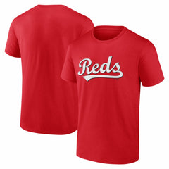 Red Cincinnati Reds Logo Athletic Wordmark T-Shirt