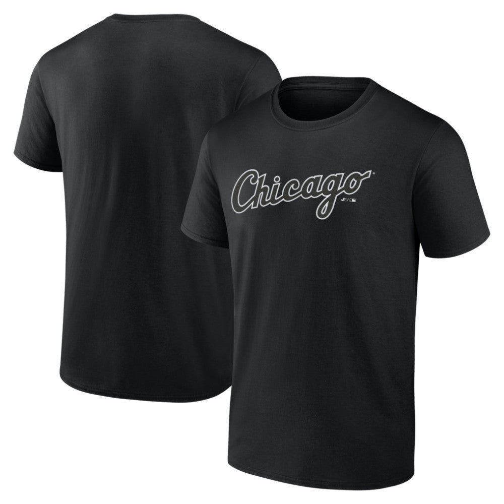 Black Chicago White Sox Logo Athletic Wordmark T-Shirt