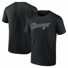 Black Chicago White Sox Logo Athletic Wordmark T-Shirt