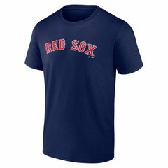 Navy Boston Red Sox Logo Athletic Wordmark T-Shirt