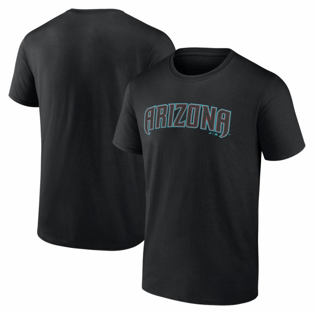 Black Arizona Diamondbacks Logo Athletic Wordmark T-Shirt
