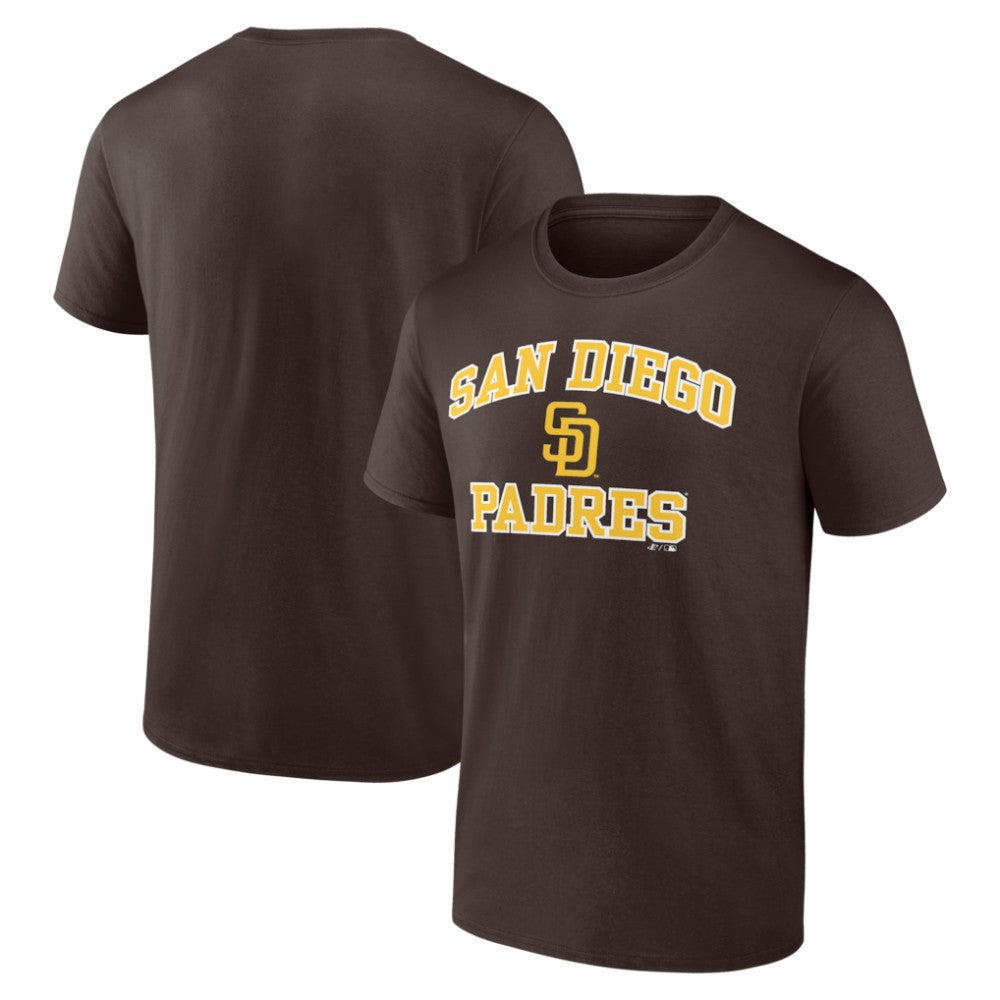 Brown San Diego Padres Logo Athletic Heart and Soul T-Shirt