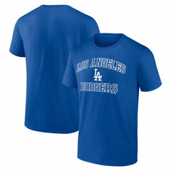 Royal Los Angeles Dodgers Logo Athletic Heart and Soul T-Shirt