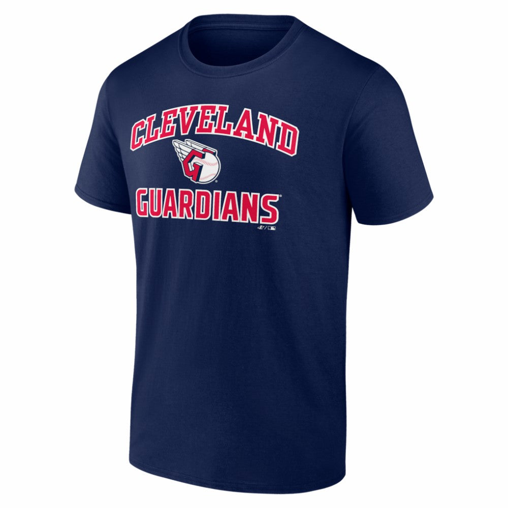 Navy Cleveland Guardians Logo Athletic Heart and Soul T-Shirt