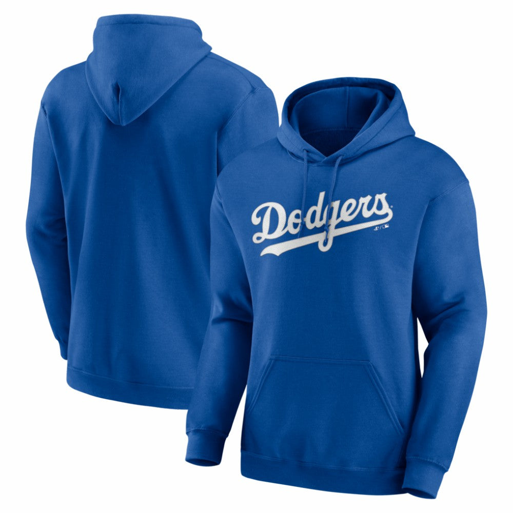 Royal Los Angeles Dodgers Logo Athletic Wordmark Hoodie