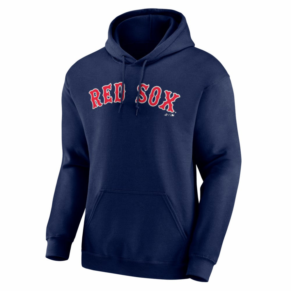 Navy Boston Red Sox Logo Athletic Wordmark Hoodie